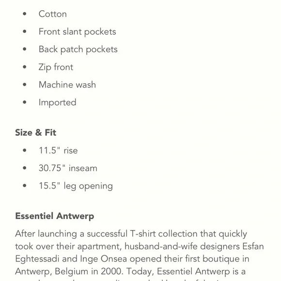 Anthropologie Essential Antwerp Domo Relaxed Denim Pants